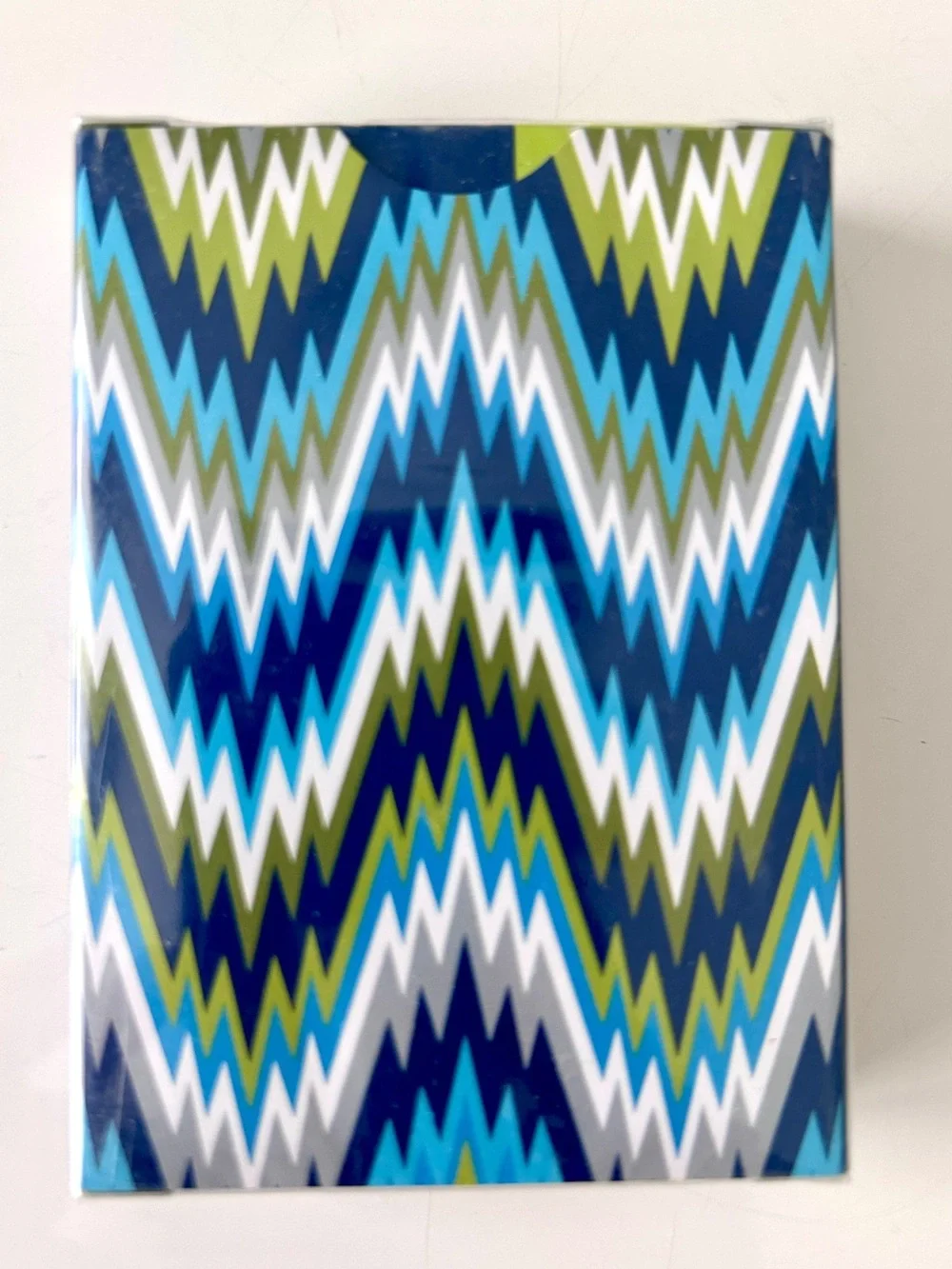 Jonathan Adler Playing Cards Deck Chevron Blue Green Discontinued New Sealed